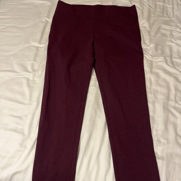Share LOFT Women's Business Casual Dress Purple Plum High Waist size L Pants NWT - Picture 1 of 4